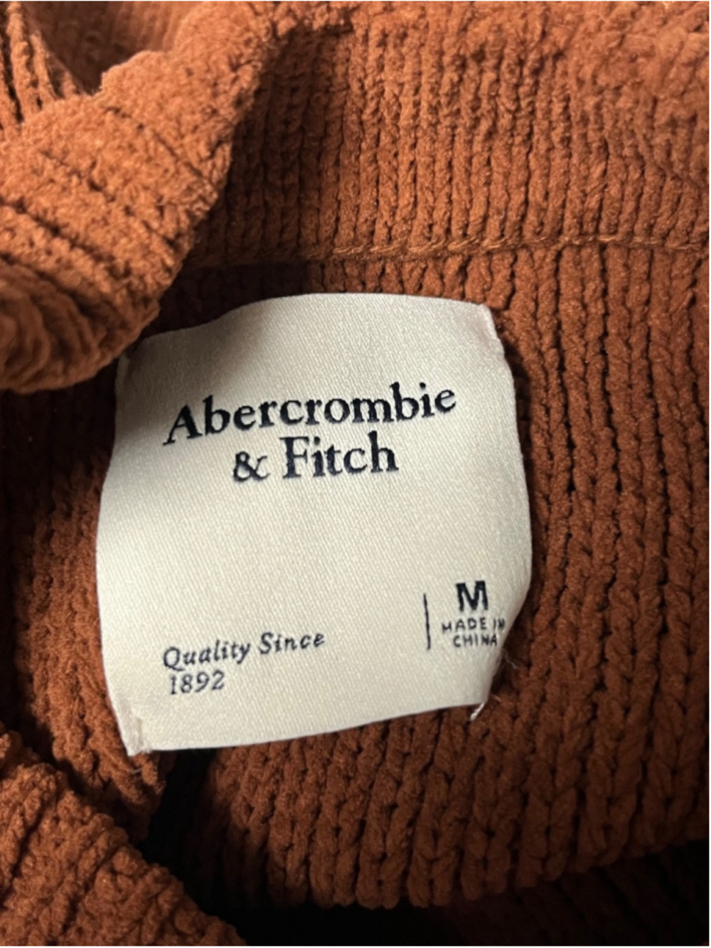 Abercrombie & Fitch Brown Chenille Crewneck Sweater Size Medium - Picture 4 of 4